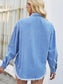 Pearl Detail Pocketed Button Up Denim Jacket nicholesgifts