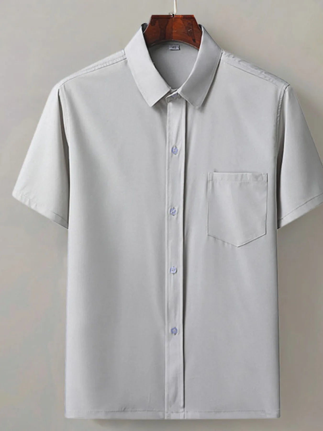 Men's Full Size Button Up Short Sleeve Shirt Plus Size Trendsi
