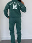 Full Size Striped Quarter Zip Top and Pants Set Plus Size nicholesgifts