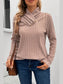 Women Perfee Ribbed Turtleneck Long Sleeve Sweater nicholesgifts