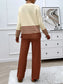 Devine Slit Striped Round Neck Top and Pants Sweater Set nicholesgifts