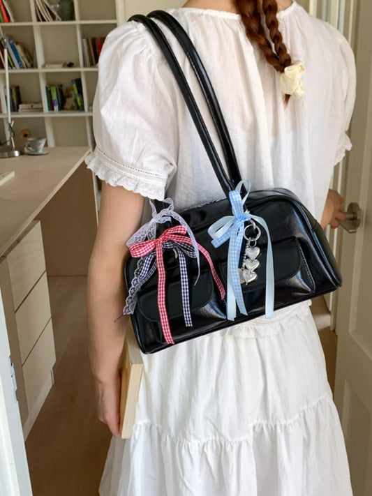 Ribbon Decor Shoulder Bag nicholesgifts