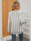 Printed Square Neck Long Sleeve Blouse nicholesgifts