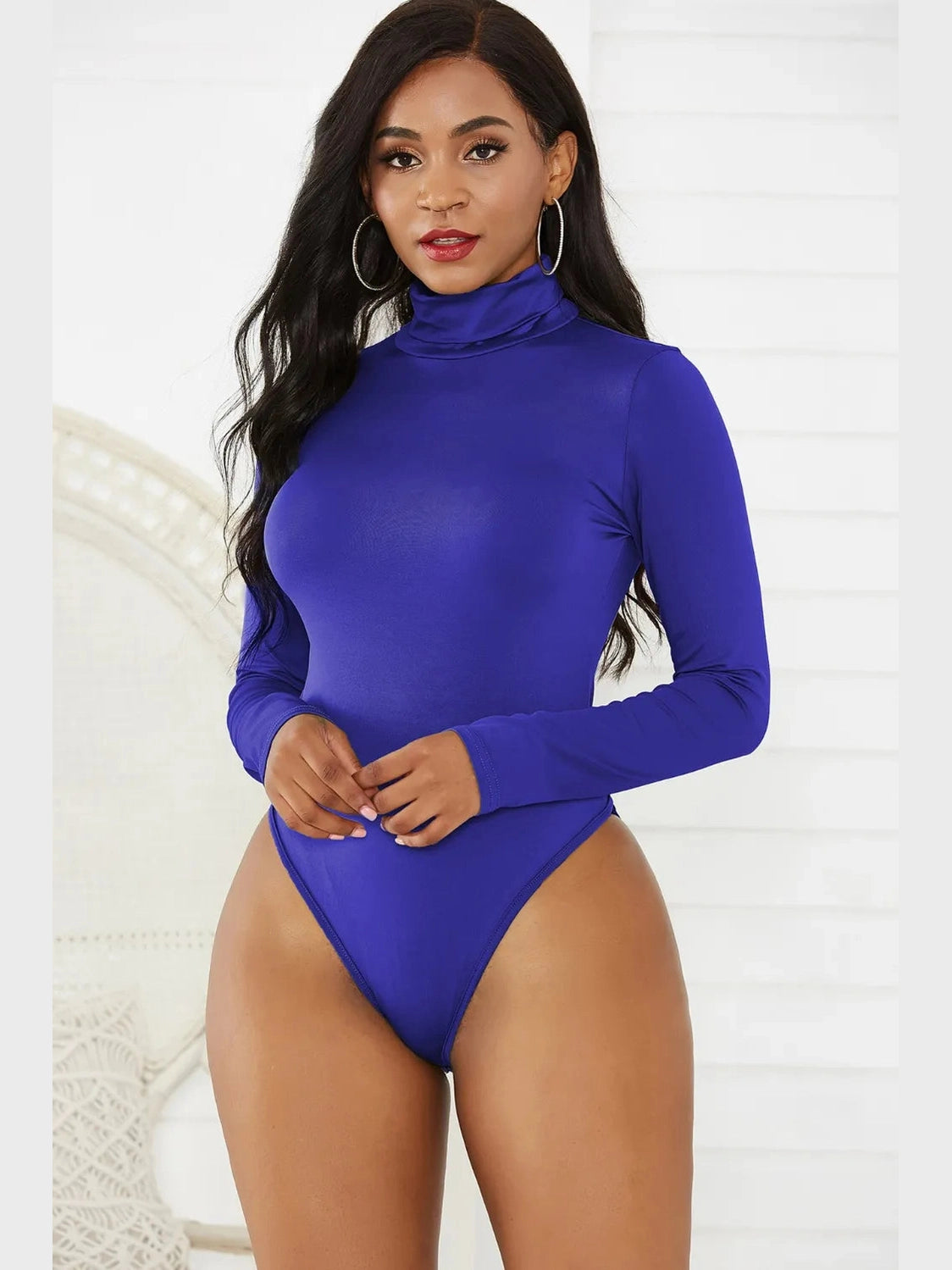 Turtleneck Long Sleeve Bodysuit nicholesgifts