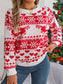 Christmas Element Round Neck Long Sleeve Sweater nicholesgifts