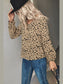 Animal Print V-Neck High-Low Blouse nicholesgifts