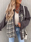 Plaid Button Up Dropped Shoulder Jacket nicholesgifts