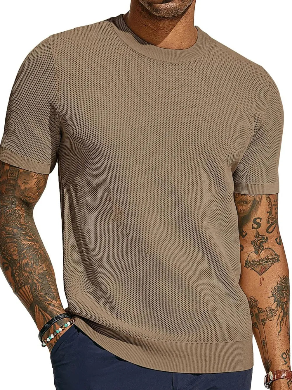 Men's Full Size Round Neck Short Sleeve T-Shirt Plus Size NicholesGifts