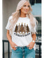 Women Merry Christmas Graphic Short Sleeve Christmas T-Shirt nicholesgifts