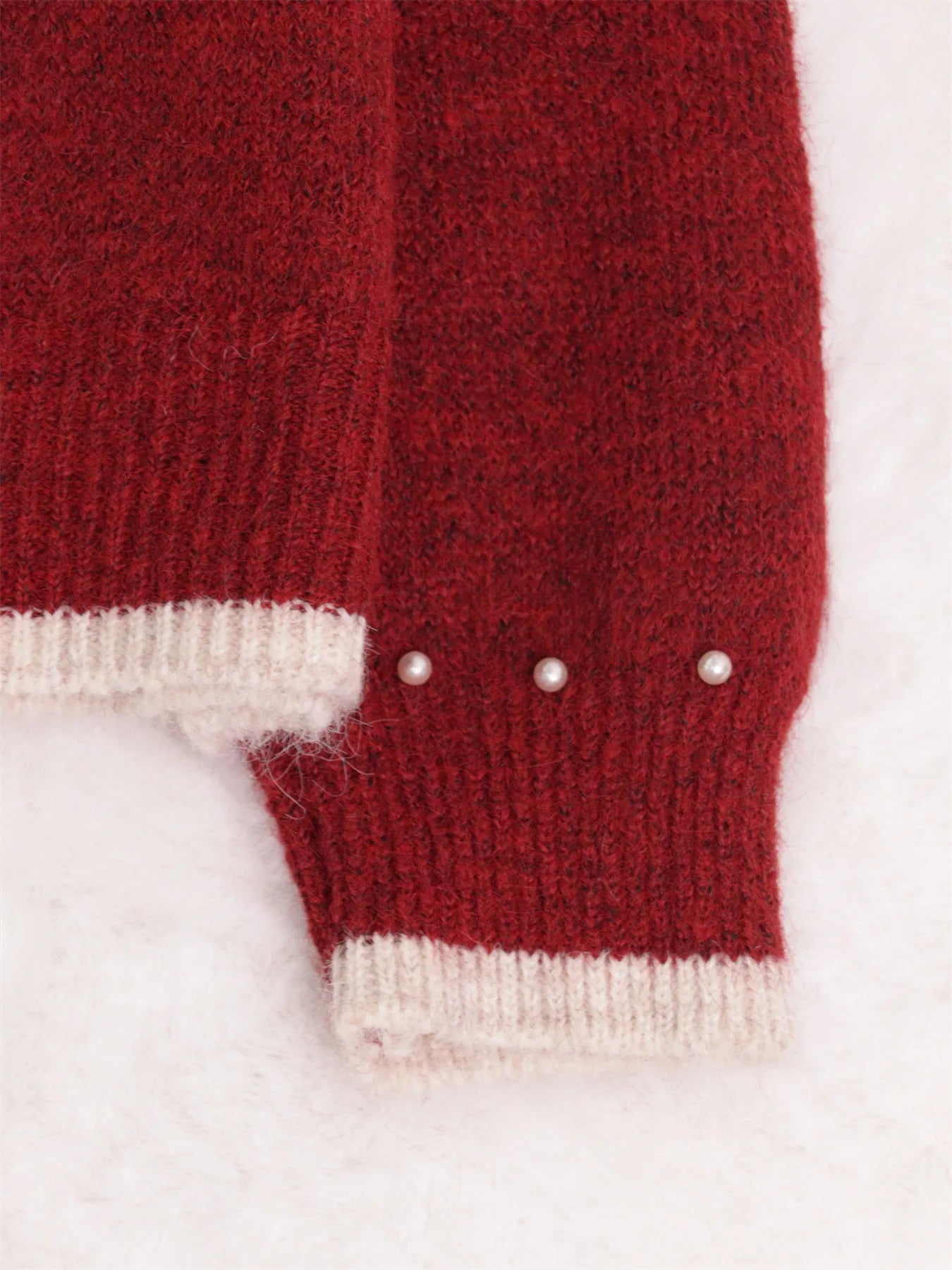 Pearl Embellished Button-Front Cardigan Trendsi