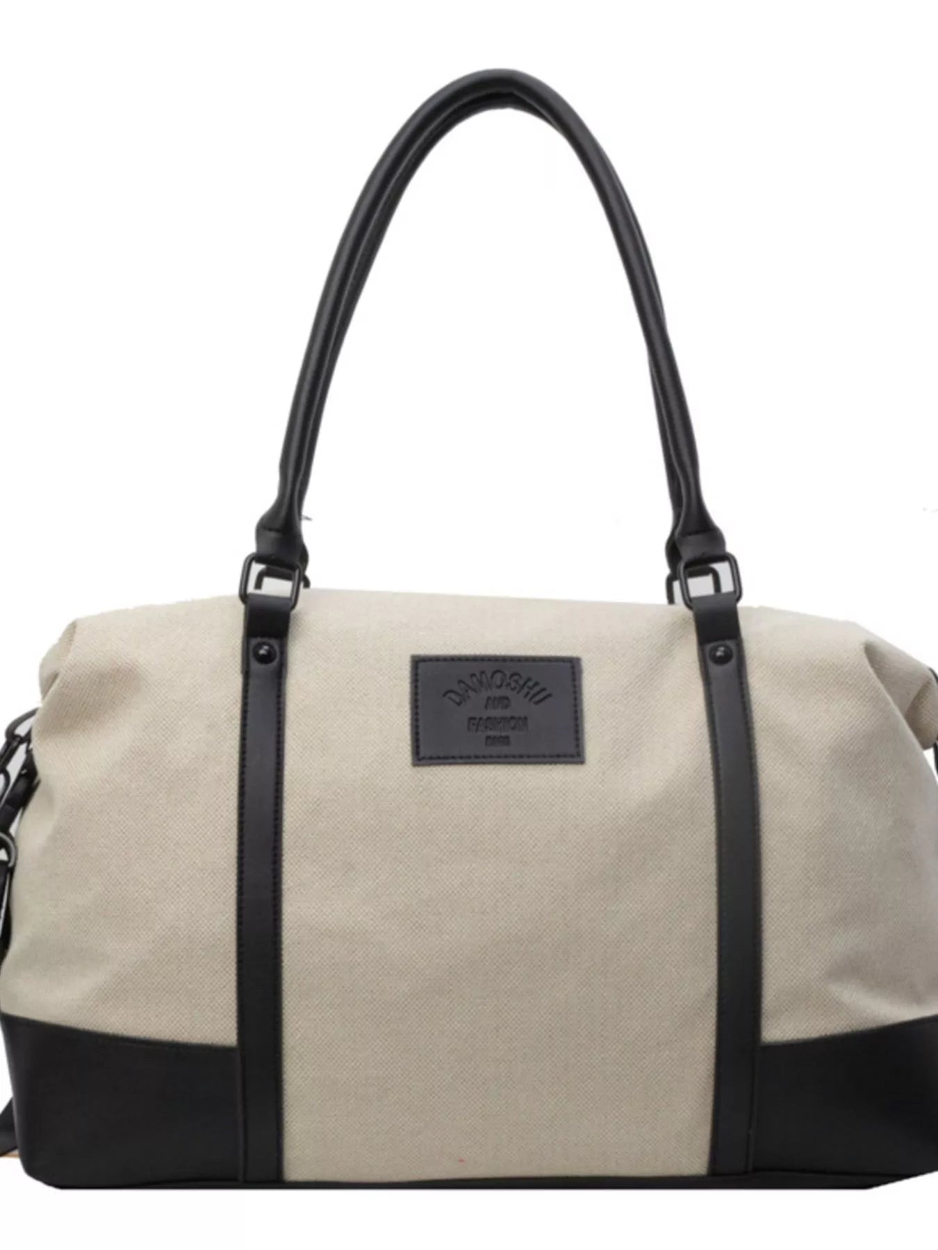 Canvas Leather Trim Travel Bag nicholesgifts