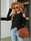 Dropped Shoulder Long Sleeve Blouse nicholesgifts