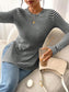 Side Slit Striped Long Sleeve T-Shirt nicholesgifts