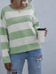Striped Casual Long Sleeve Knit Top nicholesgifts
