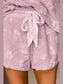 Round Neck Long Sleeve Top and Shorts Lounge Set nicholesgifts