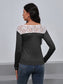 Ivy Lane Lace Trim Long Sleeve Round Neck Tee nicholesgifts