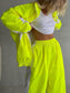 Zip Up Long Sleeve Top and Pants Set nicholesgifts