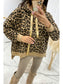 NicholesGifts Women Leopard Dropped Shoulder Hoodie nicholesgifts
