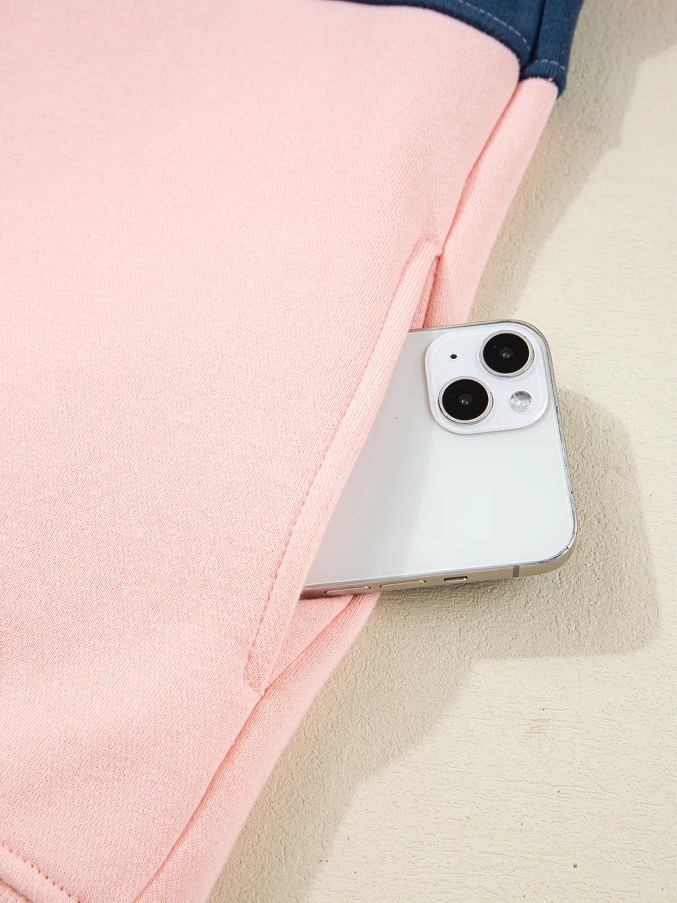 Colorblock Patchwork Half Button Baggy Sweatshirt