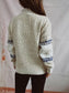 Geometric Mock Neck Dropped Shoulder Sweater nicholesgifts