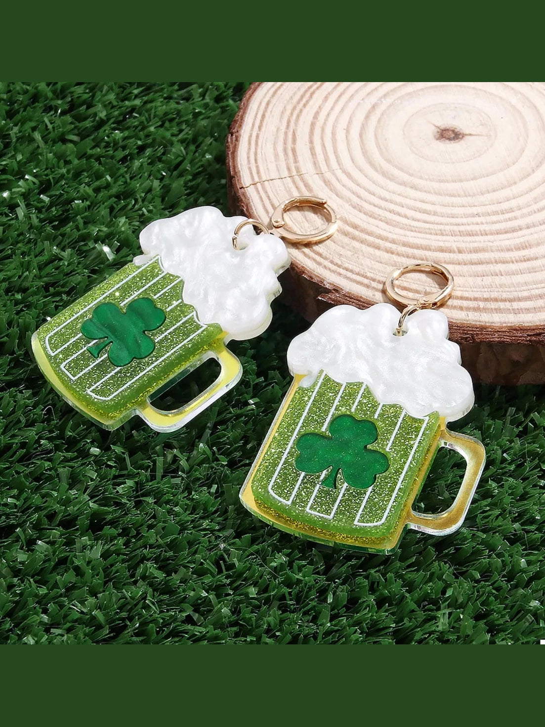 Lucky Clover Dangle Earrings Trendsi