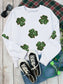 Sequin Lucky Clover Long Sleeve Sweatshirt Trendsi