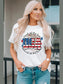 USA Graphic Round Neck Tee nicholesgifts