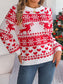 Christmas Element Round Neck Long Sleeve Sweater nicholesgifts