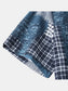 Men's Plus Size Plaid Short Sleeve Button-Up Shirt nicholesgifts