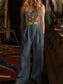 Floral Embroidered Wide Leg Jumpsuit nicholesgifts