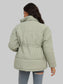 Women Drawstring Waist Zip-Up Puffer Jacket nicholesgifts