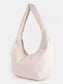 Fame Panel Stitch Crescent Leather Shoulder Bag nicholesgifts