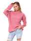 Boat Neck Drop Shoulder Long Sleeve Sweater nicholesgifts