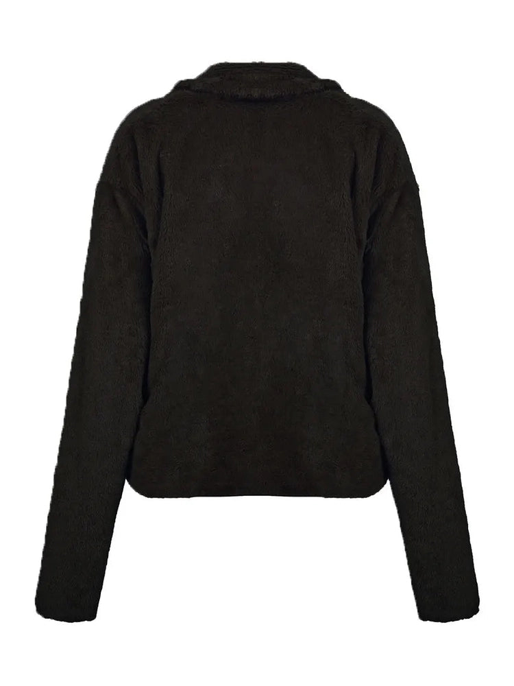 Ivy Lane Plush Open Front Dropped Shoulder Jacket nicholesgifts