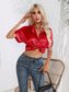 Button Down Collared Neck Short Sleeve Satin Shirt nicholesgifts