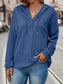Drawstring Dropped Shoulder Long Sleeve Hoodie Trendsi