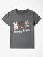 HAPPY EASTER Round Neck Short Sleeve T-Shirt nicholesgifts