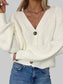 Women Button Up V-Neck Long Sleeve Cardigan nicholesgifts