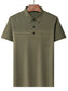 Men's Plus Size Classic Textured Stripe Casual Polo Shirt nicholesgifts