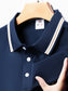Men's Plus Size Classic Striped Collar Polo Shirt nicholesgifts