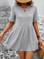 Women Round Neck Short Sleeve Blouse nicholesgifts