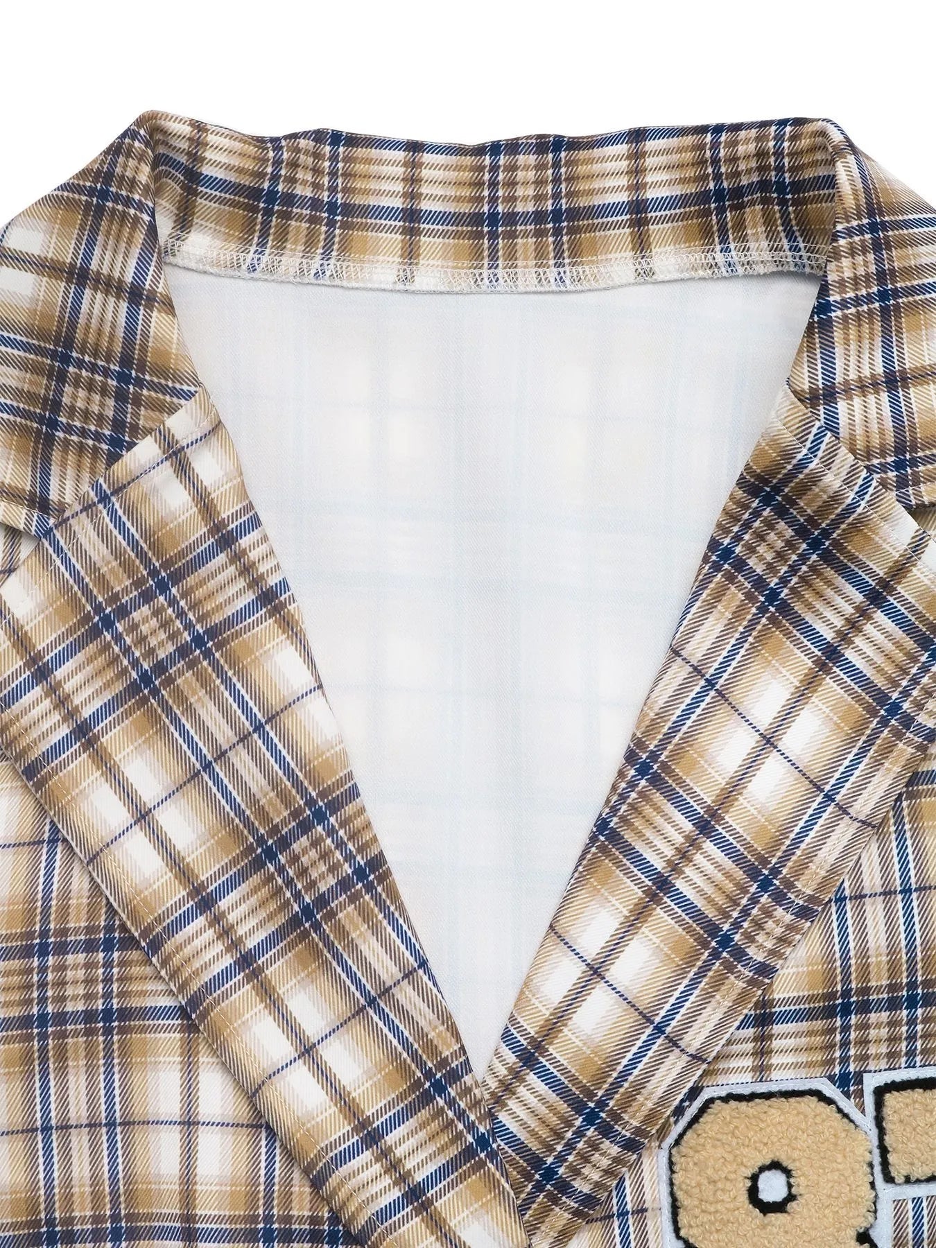 Number 87 Plaid Long Sleeve Blazer NicholesGifts