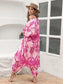 Printed Open Front Top and Pants Set nicholesgifts