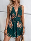 Crisscross Back Printed Romper nicholesgifts