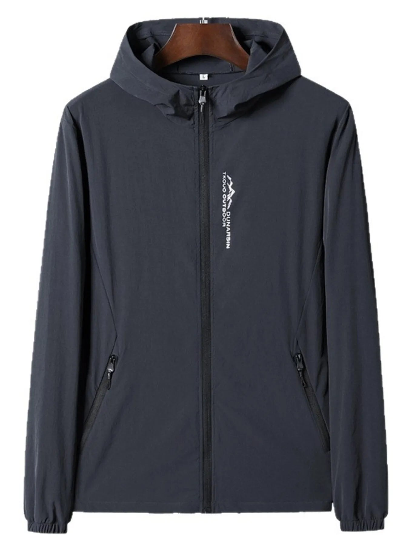 Men's Plus Size Zip Up Long Sleeve Hooded Jacket Trendsi