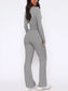 V-Neck Long Sleeve Top and Pants Set nicholesgifts