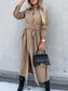 Button Front Long Sleeve Shirt Dress nicholesgifts