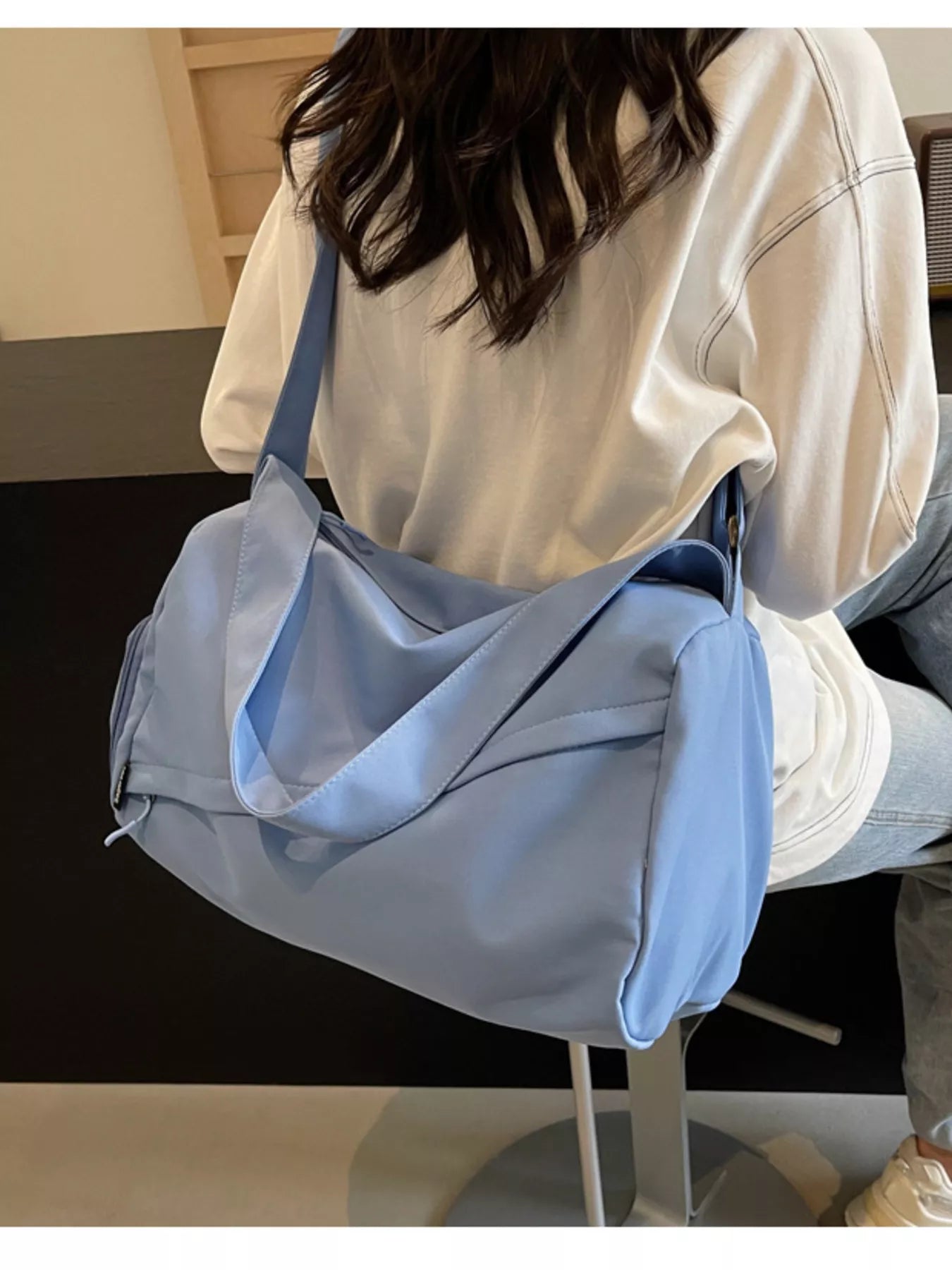 Adjustable Strap Solid Color Travel Bag nicholesgifts