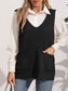 Pocketed V-Neck Sweater Vest nicholesgifts