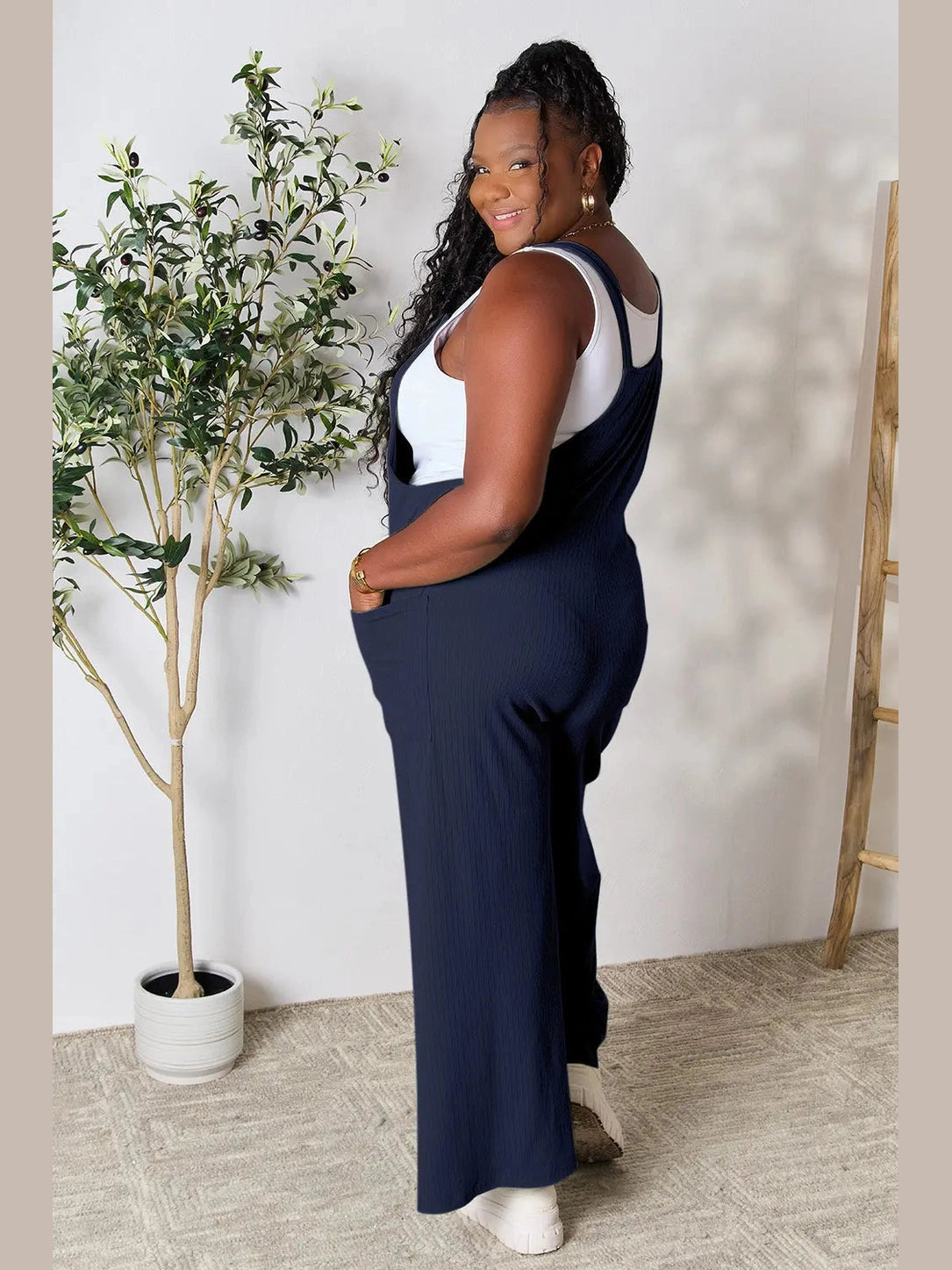 Double Take Full Size Wide Strap Overall with Pockets Trendsi